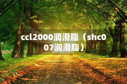 ccl2000润滑脂（shc007润滑脂）